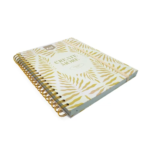 Cuaderno Argollado Durabook Platino Grande Kiut 175 Hojas 7 Materias Cuadriculado  Create More