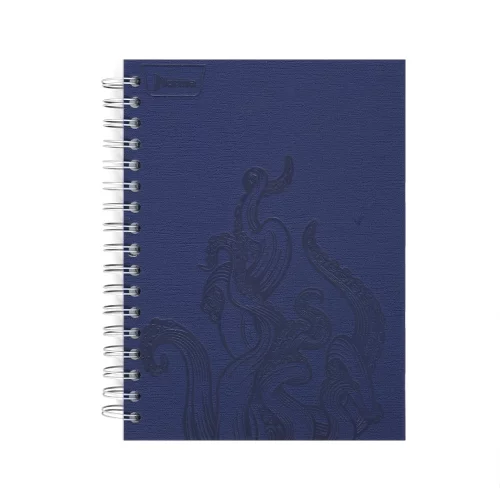 Cuaderno Argollado tapa dura mediano Multimateria 7M Linea Corriente Norma Cuero - Graffio Azul
