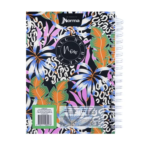 Cuaderno argollado tapa dura femenino mediano 7M cuadriculado X-presarte - all we have