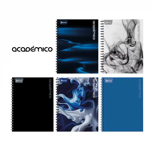 Cuaderno Argollado Tapa Dura Grande 5 Materias Cuadriculado Academico 1