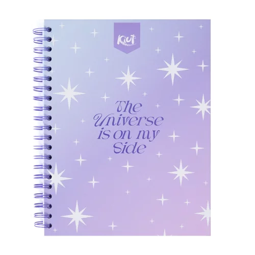 Cuaderno argollado tapa dura grande 5 Materias cuadriculado Kiut my soul speaks
