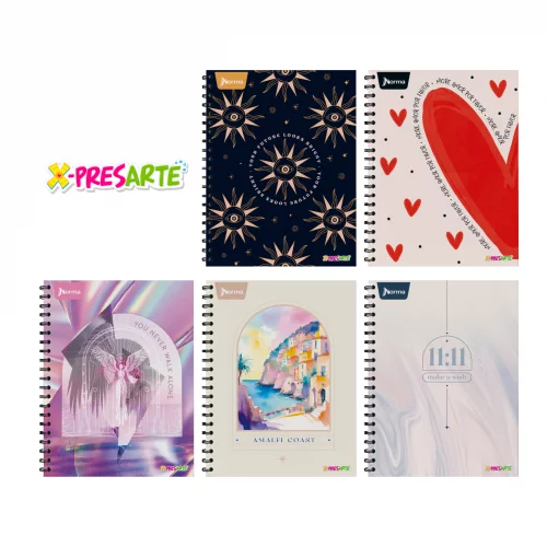 Cuaderno Argollado Tapa Dura Grande 80 Hojas Cuadriculado X-Presarte