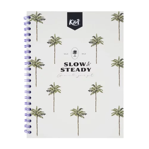 Cuaderno argollado tapa dura grande 80 hojas línea corriente Kiut slow