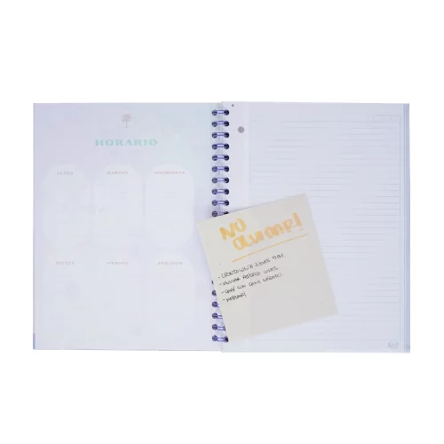 Cuaderno argollado tapa dura grande 80 hojas línea corriente Kiut slow