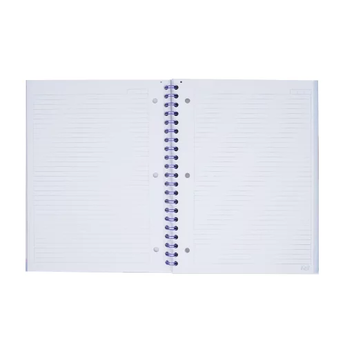 Cuaderno argollado tapa dura grande 80 hojas línea corriente Kiut slow