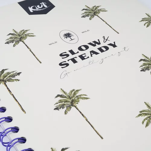 Cuaderno argollado tapa dura grande 80 hojas línea corriente Kiut slow