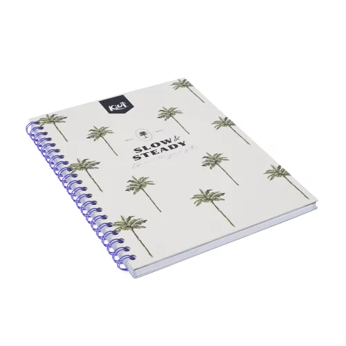 Cuaderno argollado tapa dura grande 80 hojas línea corriente Kiut slow