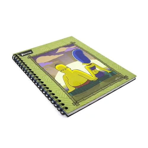 Cuaderno Argollado Tapa Dura Grande 80 Hojas Linea Corriente Los Simpsons - Atardecer