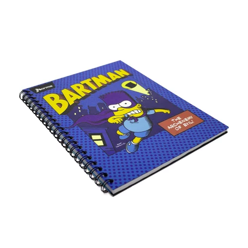 Cuaderno Argollado Tapa Dura Grande 80 Hojas Linea Corriente Los Simpsons - Bartman