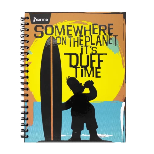 Cuaderno Argollado Tapa Dura Grande 80 Hojas Linea Corriente Los Simpsons - Somewhere