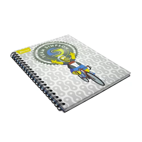 Cuaderno Argollado Tapa Dura Grande 80 Hojas Linea Corriente Los Simpsons - Team Simpson