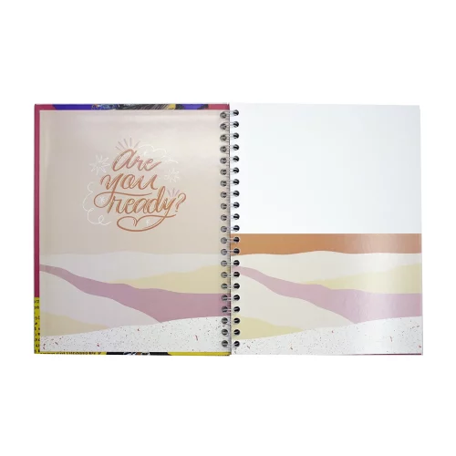 Cuaderno Argollado Tapa Dura Grande 80 Hojas Linea Corriente X-Presarte Cactus Love