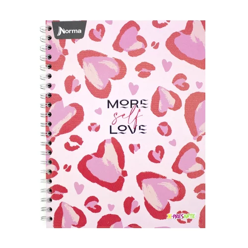 Cuaderno Argollado Tapa Dura Grande 80 Hojas Linea Corriente X-Presarte More Self Love