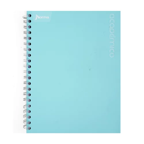 Cuaderno Argollado tapa dura grande Multimaterias 7M Cuadriculado Academico - Aguamarina
