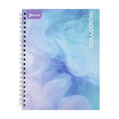 Cuaderno Argollado tapa dura grande Multimaterias 7M Cuadriculado Academico - Humo Azul Claro
