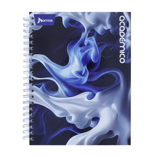 Cuaderno Argollado tapa dura grande Multimaterias 7M Cuadriculado Academico - Humo Azul Y Blanco