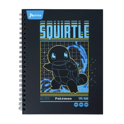 Cuaderno Argollado tapa dura grande Pokemon 80 Hojas Cuadriculado - Squirtle 0007