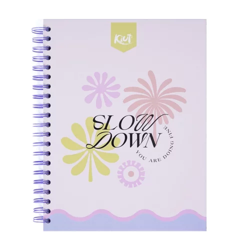 Cuaderno Argollado tapa dura Kiut grande 160 Hojas 5M Mixto Slow Down