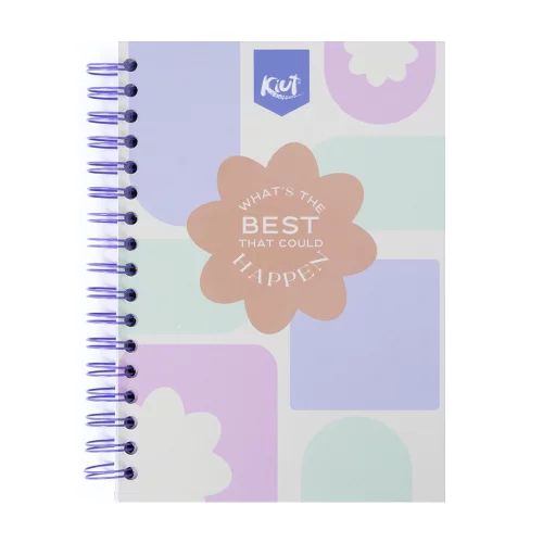 Cuaderno Argollado tapa dura Kiut mediano 175 Hojas 7M Cuadriculado Best Happen