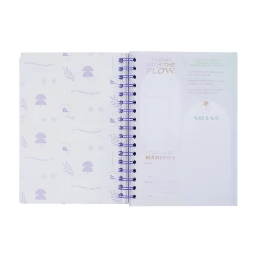 Cuaderno Argollado tapa dura Kiut mediano 175 Hojas 7M Cuadriculado Best Happen