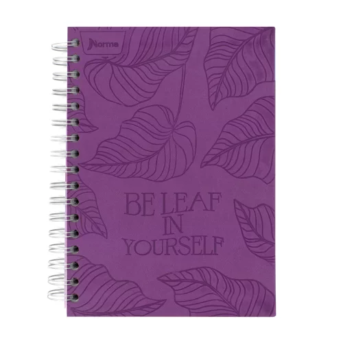 Cuaderno Argollado Tapa Dura Mediano 7 Materias Linea Corriente Norma Cuero -Vivella Morado Yourself