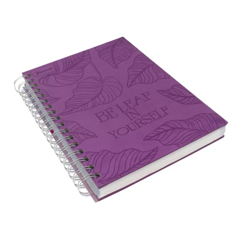 Cuaderno Argollado Tapa Dura Mediano 7 Materias Linea Corriente Norma Cuero -Vivella Morado Yourself