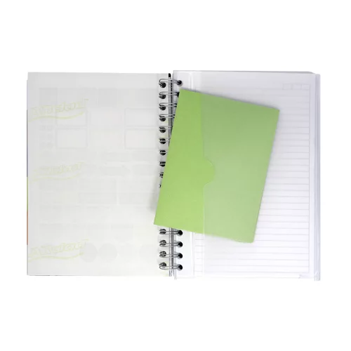 Cuaderno Argollado Tapa Dura Mediano 7 Materias Linea Corriente Norma Cuero Azul Claro Planetas