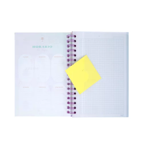 Cuaderno argollado tapa dura mediano 80 hojas cuadriculado Kiut your dreams