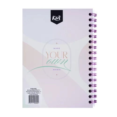 Cuaderno argollado tapa dura mediano 80 hojas línea corriente Kiut brilliant