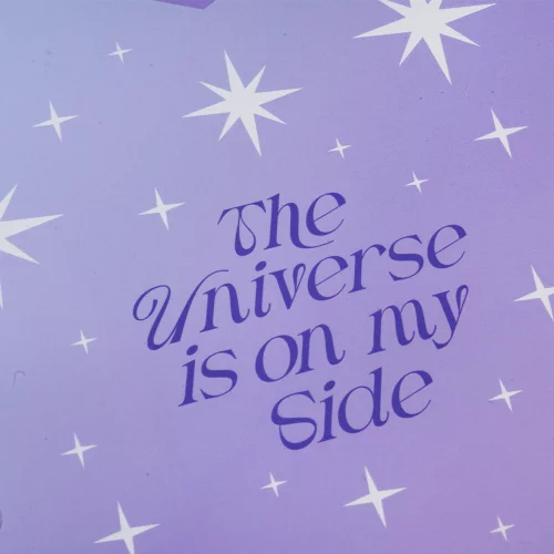 Cuaderno argollado tapa dura mediano 80 hojas línea corriente Kiut the universe is