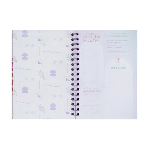 Cuaderno argollado tapa dura mediano 80 hojas línea corriente Kiut your dreams