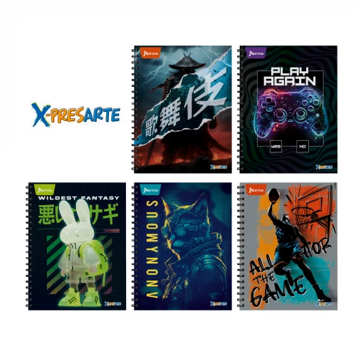 Cuaderno Argollado Tapa Dura Mediano Multimateria 7M Mixto X-Presarte 1