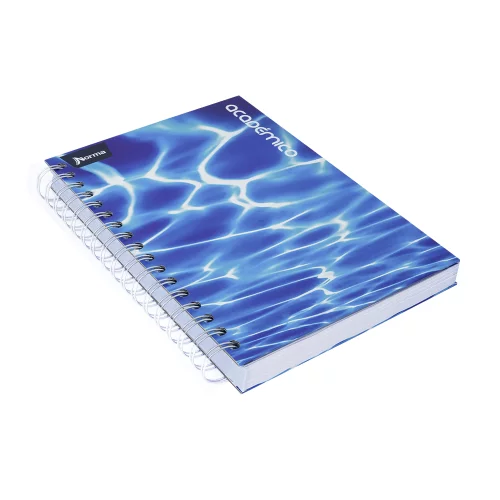 Cuaderno Argollado tapa dura mediano Multimaterias 7M Cuadriculado Academico - Resplandor Azul Claro