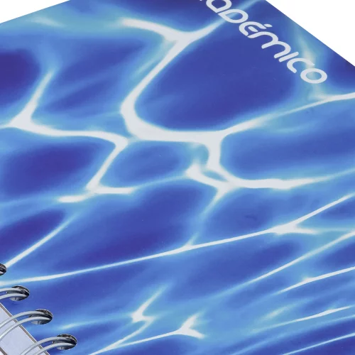 Cuaderno Argollado tapa dura mediano Multimaterias 7M Cuadriculado Academico - Resplandor Azul Claro