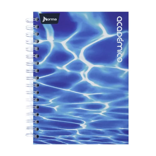 Cuaderno Argollado tapa dura mediano Multimaterias 7M Cuadriculado Academico - Resplandor Azul Claro