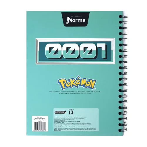 Cuaderno Argollado tapa dura Multimaterias 7M Mixto Pokemon - Bulbasaur 0001
