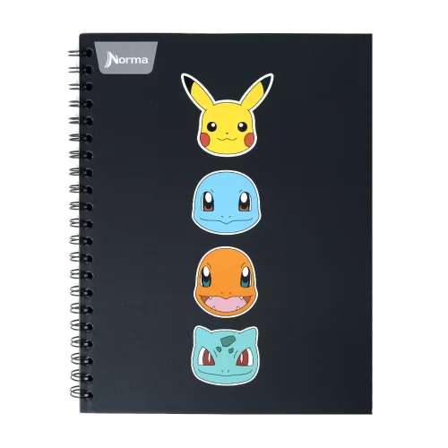 Cuaderno Argollado tapa dura Multimaterias 7M Mixto Pokemon - Caritas