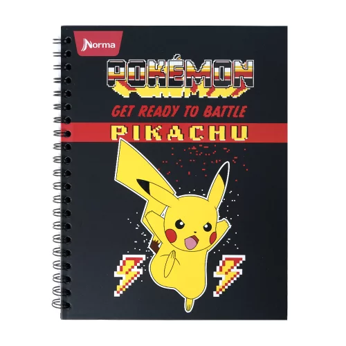 Cuaderno Argollado tapa dura Multimaterias 7M Mixto Pokemon - Pikachu Rayos