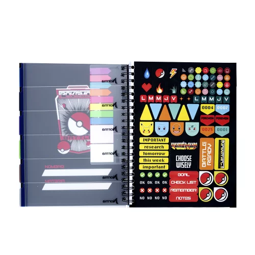 Cuaderno Argollado tapa dura Multimaterias 7M Mixto Pokemon - Pikachu Rayos