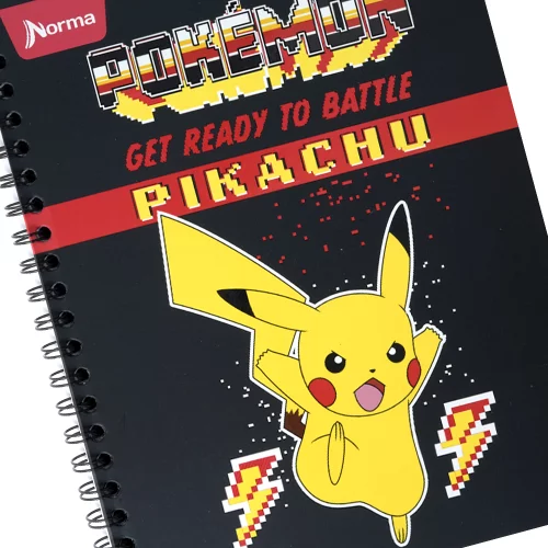 Cuaderno Argollado tapa dura Multimaterias 7M Mixto Pokemon - Pikachu Rayos