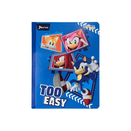 Cuaderno Cosido 100 Hojas Cuadriculado Sonic Too Easy