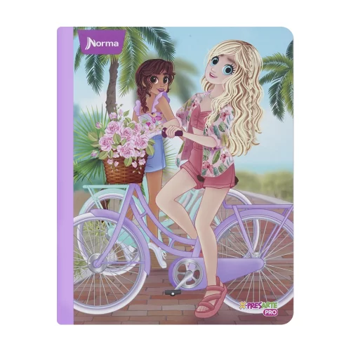 Cuaderno cosido 100 hojas cuadriculado Antonia - bicicletas