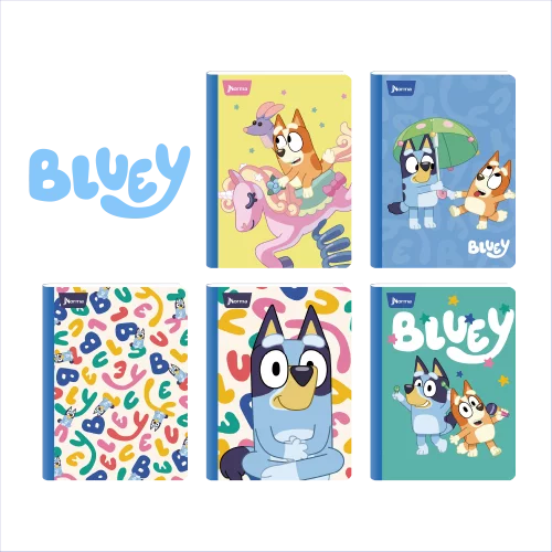 Cuaderno Cosido 100 Hojas Cuadriculado Bluey