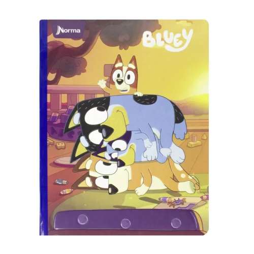 Cuaderno Cosido Hojas Cuadriculado Bluey Tumbados Encima Tienda Norma