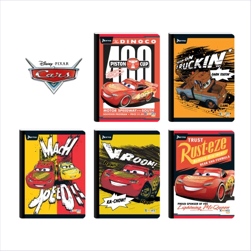 Cuaderno Cosido 100 Hojas Cuadriculado Cars