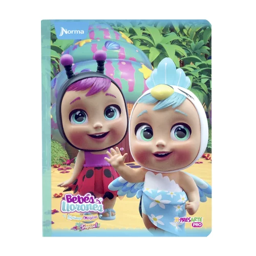 Cuaderno Cosido 100 Hojas Cuadriculado Cry Babies - Gorro Insecto Tropical