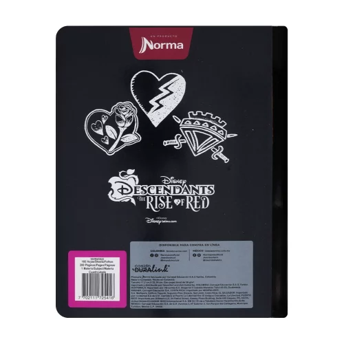 Cuaderno Cosido 100 Hojas Cuadriculado Descendientes - Royal Vibes