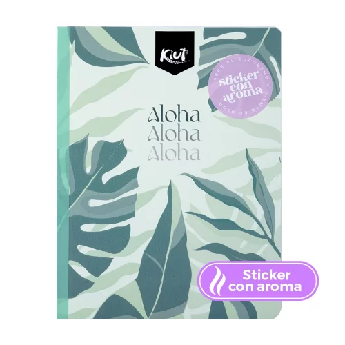 Cuaderno cosido 100 hojas cuadriculado Kiut aroma aloha