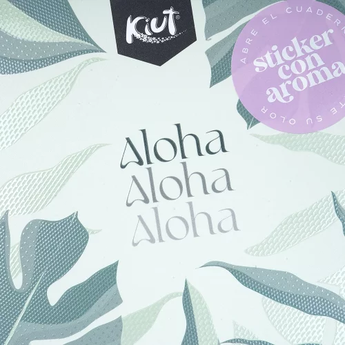 Cuaderno cosido 100 hojas cuadriculado Kiut aroma aloha