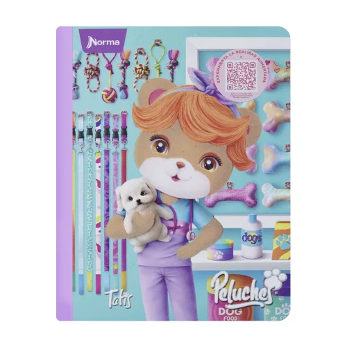 Cuaderno Cosido 100 Hojas Cuadriculado Peluches - Veterinaria